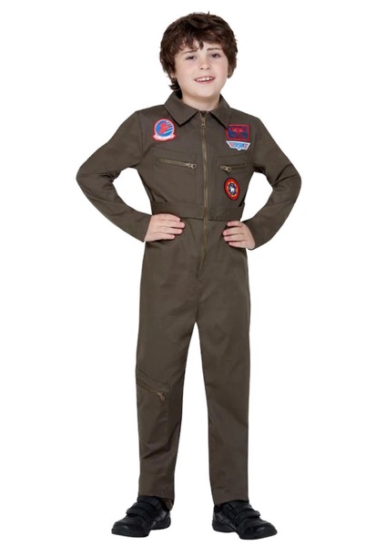 Top Gun Jumpsuiit Fancy Dress Costume for Kids