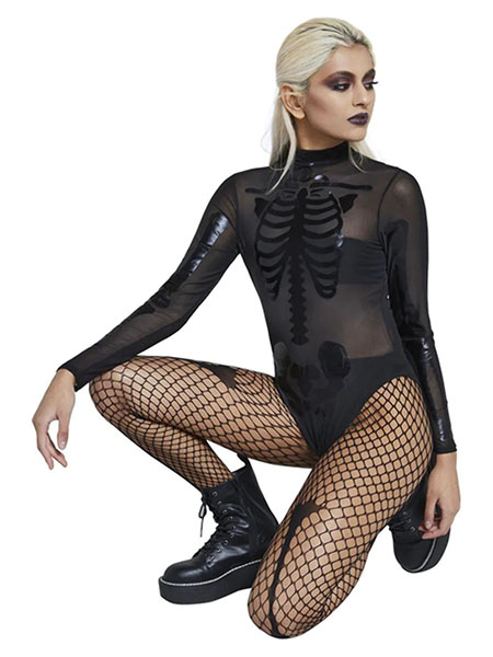 skeleton bodysuit halloween costume